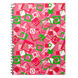 Cuaderno Patrón de cuadrados retro