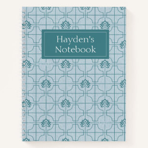 Cuaderno Patrón de cuadrícula de Lotus geométrico - El Lotu