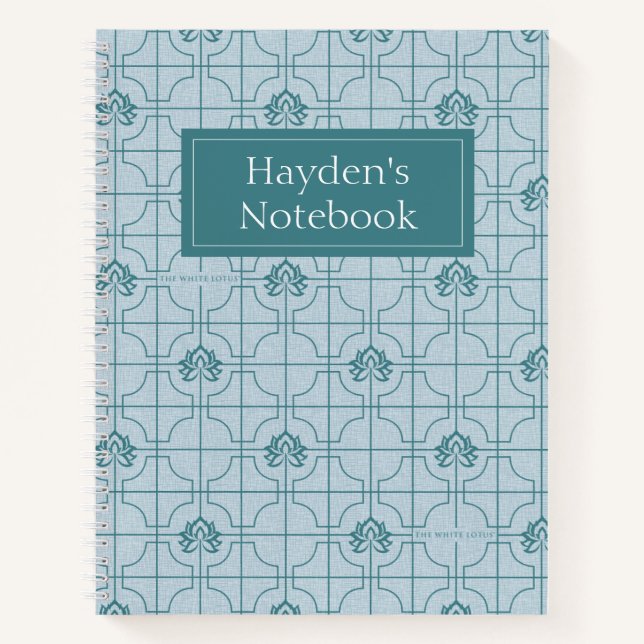 Cuaderno Patrón de cuadrícula de Lotus geométrico - El Lotu (Anverso)