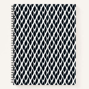Cuaderno Patrón de cuadrícula negra
