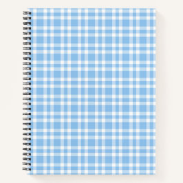 Cuaderno Patrón de Cuadros Azules y Blancos