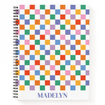 patrón de cuadros colorido personalizado con monog