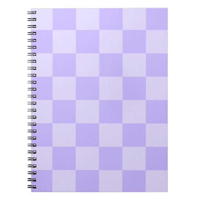 Cuaderno Patrón de Cuadros Lavanda Monótono (Frente)