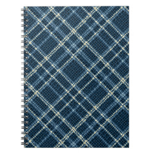 Cuaderno Patrón de cuadros punteado. Gris-azul.