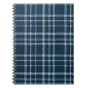 Cuaderno Patrón de cuadros punteados. Gris-azul.