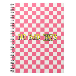 Cuaderno Patrón de cuadros rosa y blanco