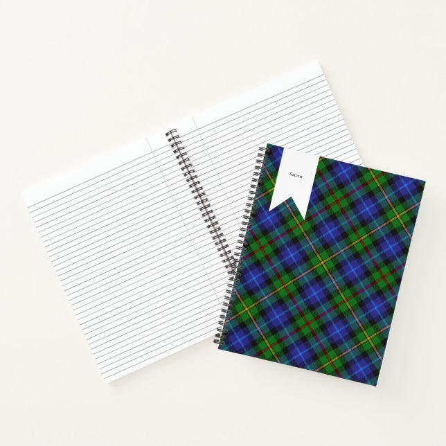 Cuaderno Patrón de Cuadros Tartán del Clan Smith (Interior)