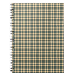 Cuaderno Patrón de Cuadros Verde Amarillo