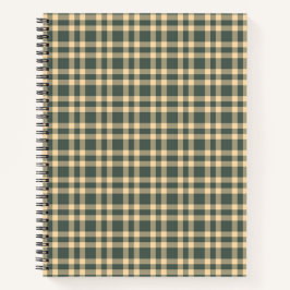 Cuaderno Patrón de Cuadros Verde Amarillo