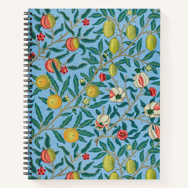 Cuaderno Patrón de cuatro frutas de William Morris (Anverso)