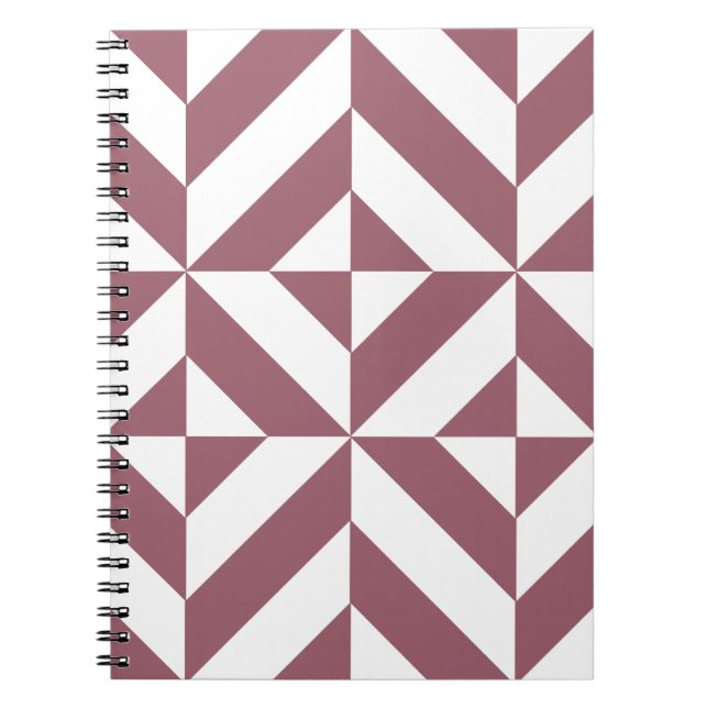 Cuaderno Patrón de cubo de deducción geométrica de plum (Frente)