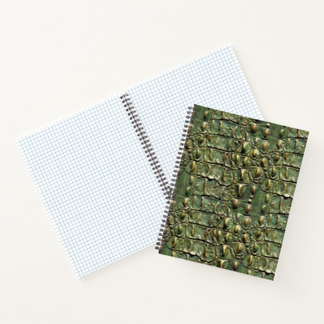 Cuaderno Patrón de cuero de cocodrilo verde (Interior)