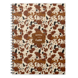 Cuaderno Patrón de Cuero de Vaca Latte 100% Genuino | Neutr