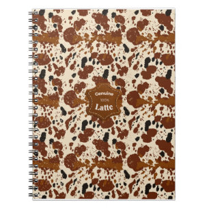 Cuaderno Patrón de Cuero de Vaca Latte 100% Genuino Neutr