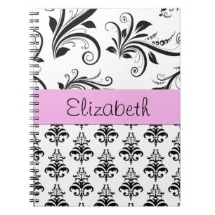 Cuaderno Patrón de Damasco, Damasco blanco y negro, su nomb