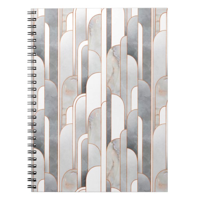 Cuaderno Patrón de deco de arte abstracto sin inconveniente (Frente)