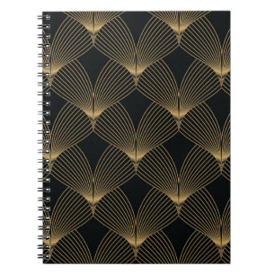 Cuaderno patrón de deco de arte simple geométrico