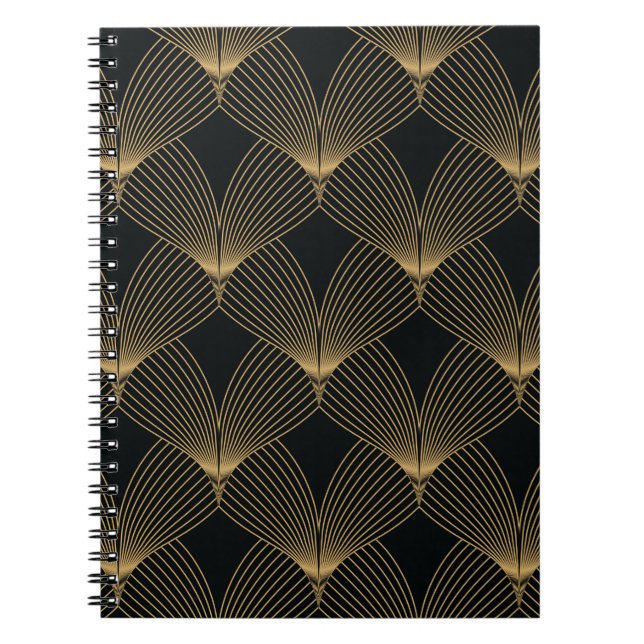 Cuaderno patrón de deco de arte simple geométrico (Frente)