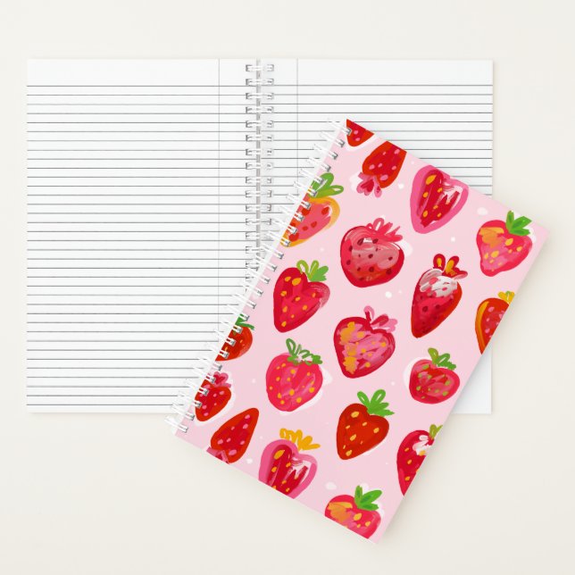 Cuaderno Patrón de Delicia de Fresa (Interior)