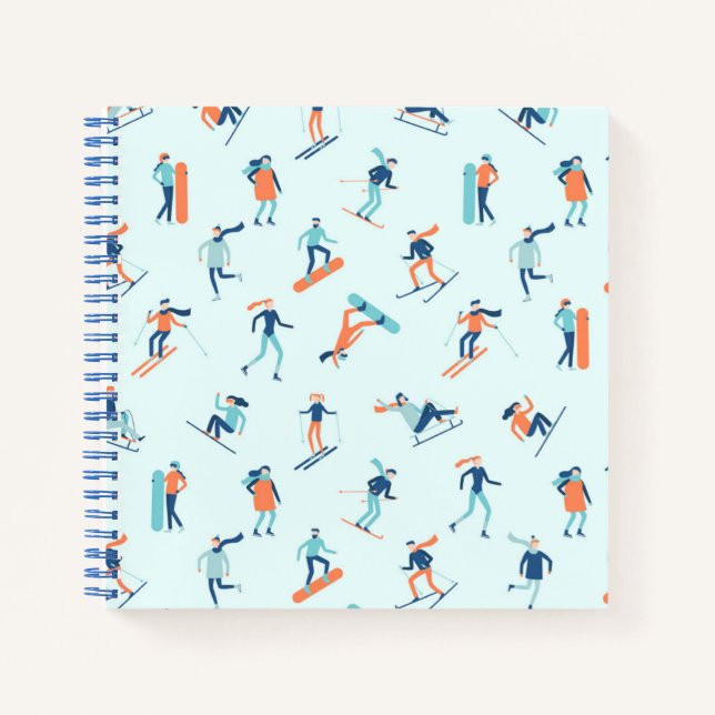 Cuaderno Patrón de deportes de invierno (Anverso)