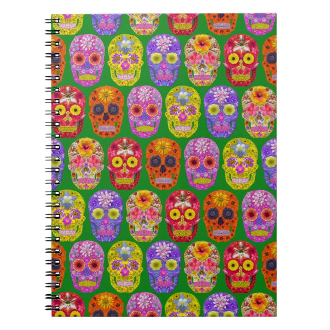 Cuaderno Patrón de descompresión de flores 2018 (Frente)
