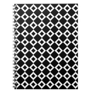 Cuaderno Patrón de diamante blanco y negro