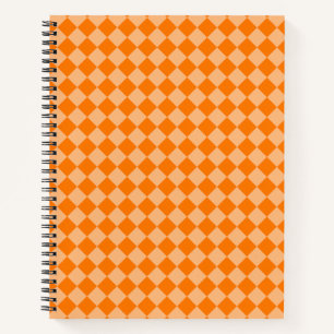 Cuaderno Patrón de diamante de cuadros naranja
