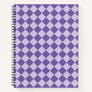 Cuaderno Patrón de diamante de cuadros púrpura