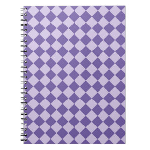 Cuaderno Patrón de diamante de cuadros púrpura