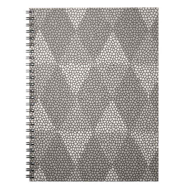 Cuaderno Patrón de diamante de plata de vidrio emplomado (Frente)