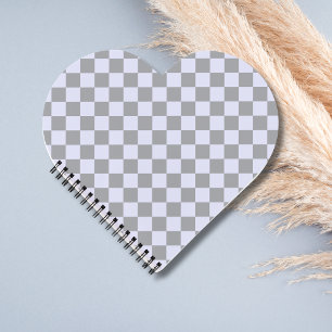 Cuaderno Patrón de diamante en gris y lavanda
