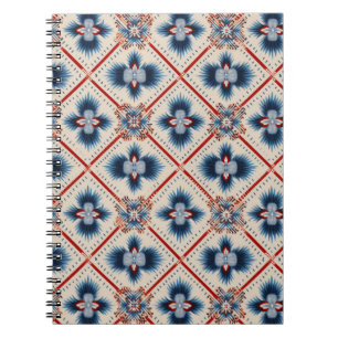 Cuaderno Patrón de diamante folclórico oriental
