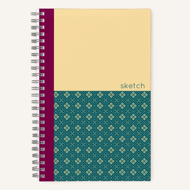 Cuaderno Patrón de diamante japonés (Anverso)