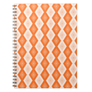 Cuaderno patrón de diamante naranja