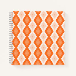 Cuaderno patrón de diamante naranja