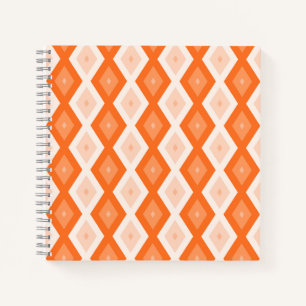 Cuaderno patrón de diamante naranja