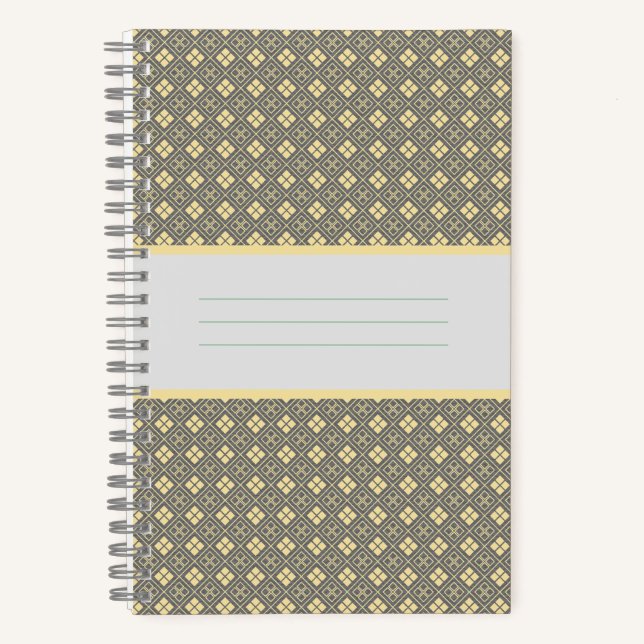 Cuaderno Patrón de Diamante Noir (Anverso)