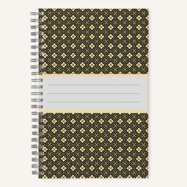 Cuaderno Patrón de Diamante Noir (Anverso)