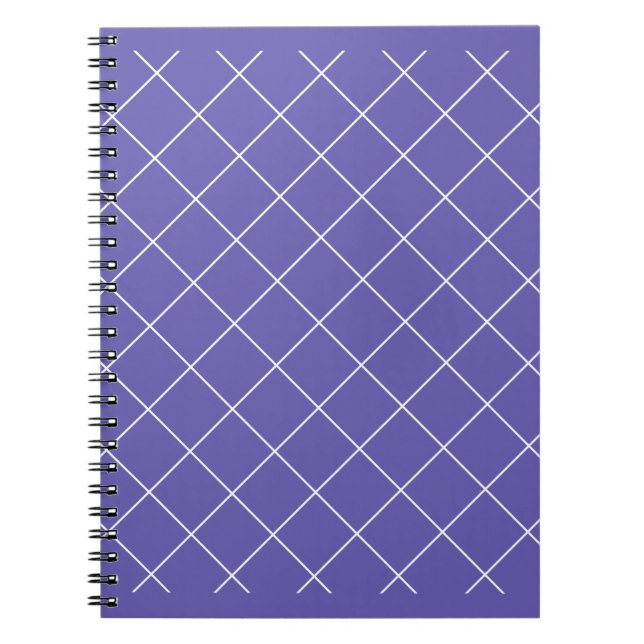 Cuaderno Patrón de diamante púrpura (Frente)