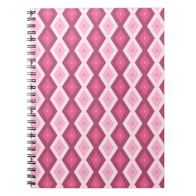 Cuaderno Patrón de diamante rosa (Frente)