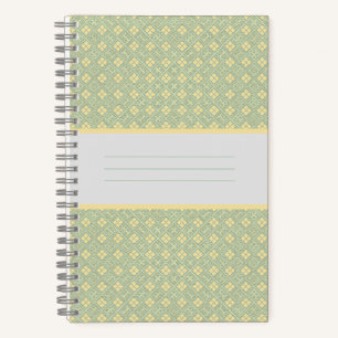 Cuaderno Patrón de Diamante Verde Azul
