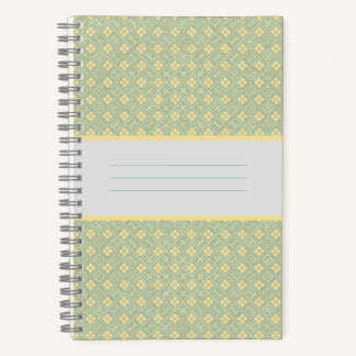 Cuaderno Patrón de Diamante Verde Azul