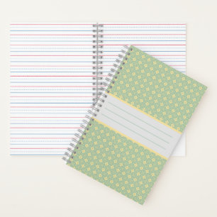 Cuaderno Patrón de Diamante Verde Azul