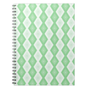 Cuaderno Patrón de diamante verde de Apple