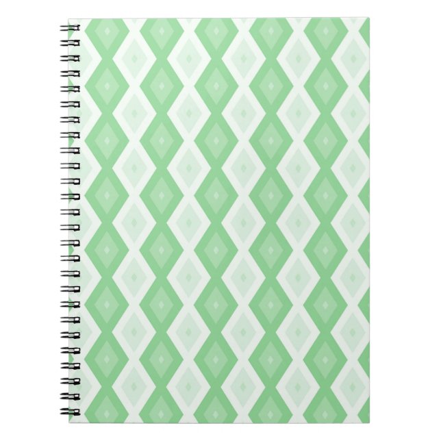 Cuaderno Patrón de diamante verde de Apple (Frente)