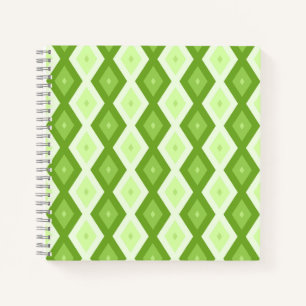 Cuaderno Patrón de diamante verde de Chartreuse