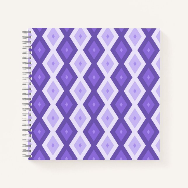 Cuaderno Patrón de diamante violento (Anverso)
