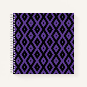 Cuaderno Patrón de diamante violento y negro
