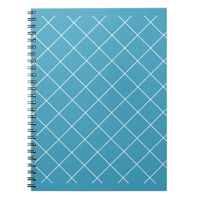 Cuaderno Patrón de diamantes Aqua (Frente)