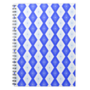 Cuaderno Patrón de diamantes azul real